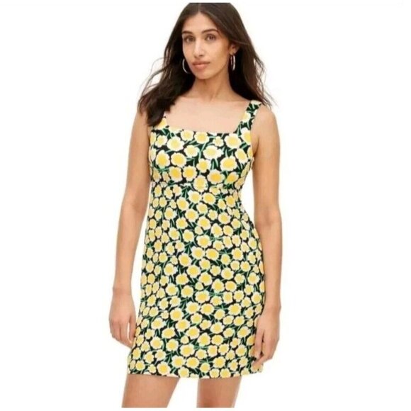 90's Shift Yellow Poppy Mini Dress Sun DVF for Target Diane von Furstenberg NWT - Picture 5 of 15